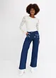 Wide leg jeans met mid waist, bonprix