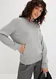 Gebreide hoodie met kangoeroezak van viscosemix, bonprix