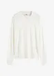 Gebreide hoodie met kangoeroezak van viscosemix, bonprix