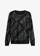 Sweater met ronde hals en print, bonprix