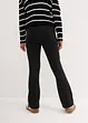 Bootcut jersey broek met geruwde binnenkant, bonprix