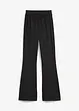 Bootcut jersey broek met geruwde binnenkant, bonprix