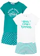 Shortama van katoen met korte mouwen (4-dlg. set), bonprix