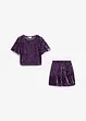 Meisjes fluwelen shirt en rok (2-dlg. set), bonprix