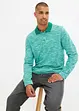 Gemêleerde longsleeve met polokraag, bonprix