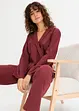 Pyjama met sjaalkraag van zacht katoen (2-dlg. set), bonprix