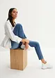 Stretch jeans mid waist, straight, bonprix