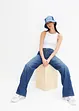 Wide leg jeans mid waist, stretch, bonprix
