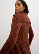 Lang gebreid vest met kabelpatroon, bonprix