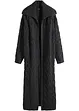 Lang gebreid vest met kabelpatroon, bonprix
