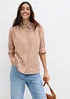 Oversized geruite blouse met pofmouwen, bonprix