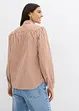 Oversized geruite blouse met pofmouwen, bonprix