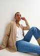 Blouse met lange mouwen en V-hals van vloeiende viscose, bonprix