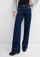 Wide leg stretch jeans mid waist, bonprix