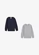 Sweatshirt van zachte katoenmix (set van 2), bonprix