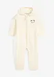 Baby fleece jumpsuit met capuchon, bonprix