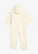 Baby fleece jumpsuit met capuchon, bonprix