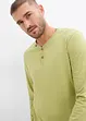 Henley shirt (set van 2) van biologisch katoen, lange mouw, bonprix