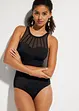 Corrigerend badpak met transparant mesh, medium corrigerend, bonprix