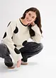 Oversized trui met stippen, bonprix