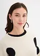 Oversized trui met stippen, bonprix