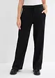 Wijde jersey broek van interlock, bonprix