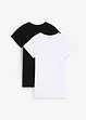 Geribd shirt met korte mouwen (set van 2), bonprix