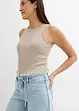 Wide leg jeans met franjes aan de zijkanten, mid waist, bonprix