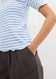 Geribd shirt shirt met korte mouwen, bonprix