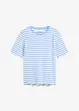Geribd shirt shirt met korte mouwen, bonprix