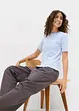 Geribd shirt shirt met korte mouwen, bonprix