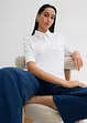 Poloshirt met schoudervulling in viscose-mix, bonprix