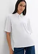 Poloshirt met schoudervulling in viscose-mix, bonprix
