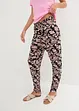 High waist broek van viscose-jersey met gesmokte band, bonprix