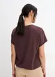 Shirt in een katoen-viscosemix met strikkoordje aan de zoom, bonprix