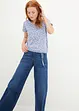 Gedessineerd T-shirt met strikkoordjes, bonprix