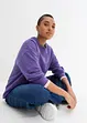Oversized sweater met splitten van zachte badstof, bonprix