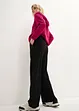 Wijde broek van gestructureerde jersey, high waist, bonprix