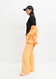 Geribd shirt met V-hals, halflange mouw, bonprix