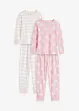 Meisjes pyjama van biologisch katoen (4-dlg. set), bonprix