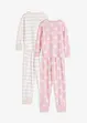 Meisjes pyjama van biologisch katoen (4-dlg. set), bonprix