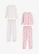 Meisjes pyjama van biologisch katoen (4-dlg. set), bonprix