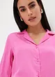 Blouse van satijn met reverskraag, bonprix