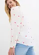 Mousselline blouse met hartjes, bonprix
