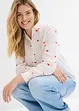 Mousselline blouse met hartjes, bonprix