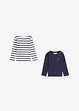 Longsleeve van puur biologisch katoen ( set van 2), bonprix