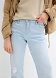 Straight jeans, mid waist, cropped, bonprix