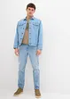 Loose fit stretch jeans van stevig denim, tapered, bonprix