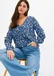 Gedessineerde blouse met volants, bonprix