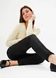 Imitatieleren broek met comfortabele band, bonprix